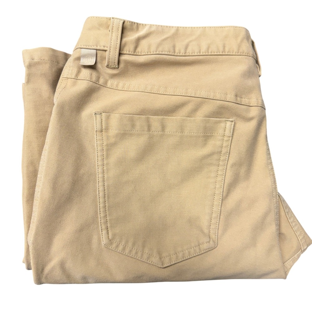 Lululemon ABC Pants Mens 32 (32x31 ACTUAL) Slim Fit Khaki Tan Utilitech Utility‎